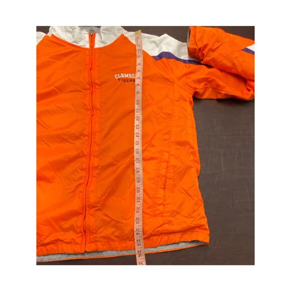 Clemson Tigers Full Zip Jacket Women's XL Orange White Purple Lined Windbreaker - Picture 7 of 13
